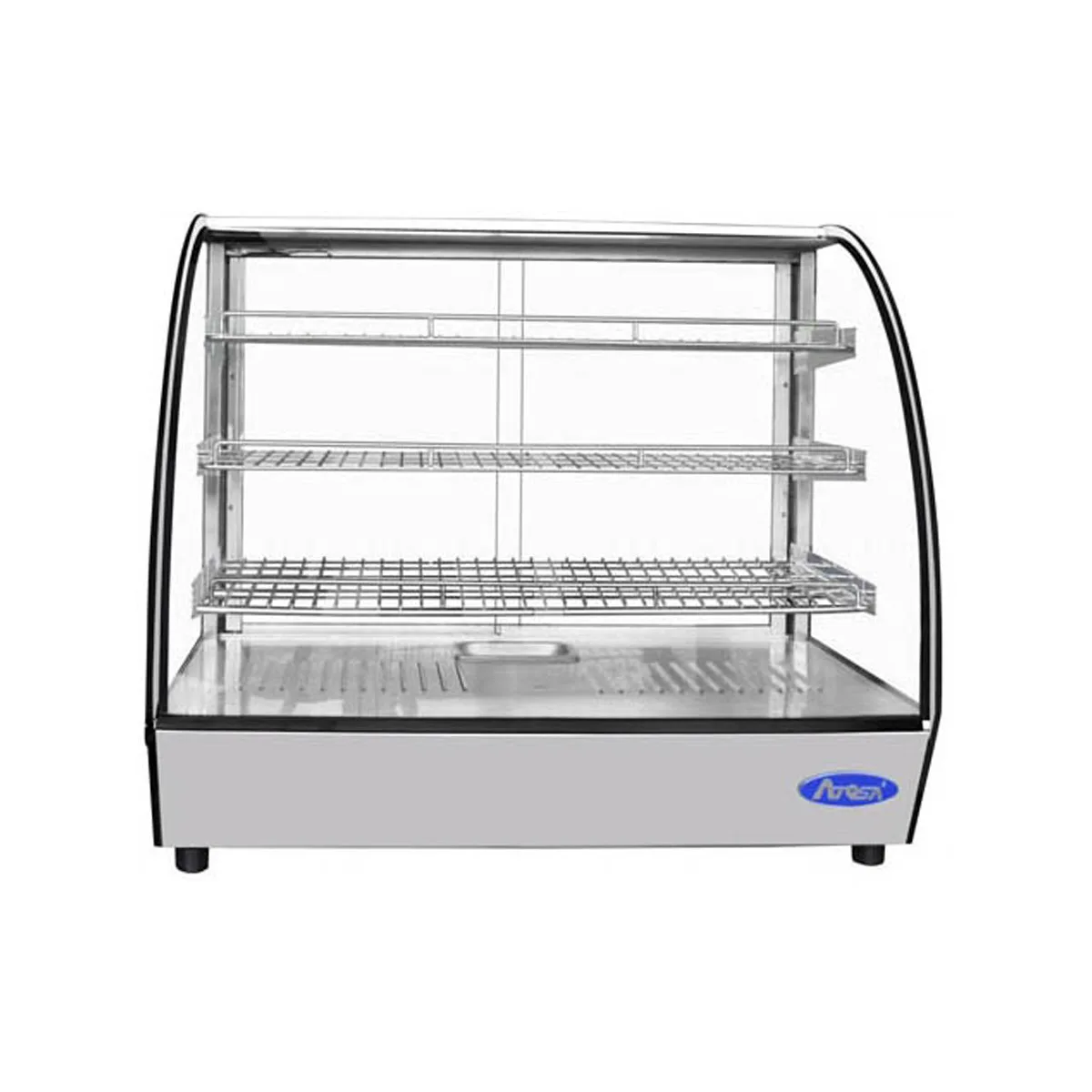 Atosa USA CHDC-44 27" Countertop Heated Display Case, (2) Door, (3) Shelves, 4.4 Cu. Ft. Capacity