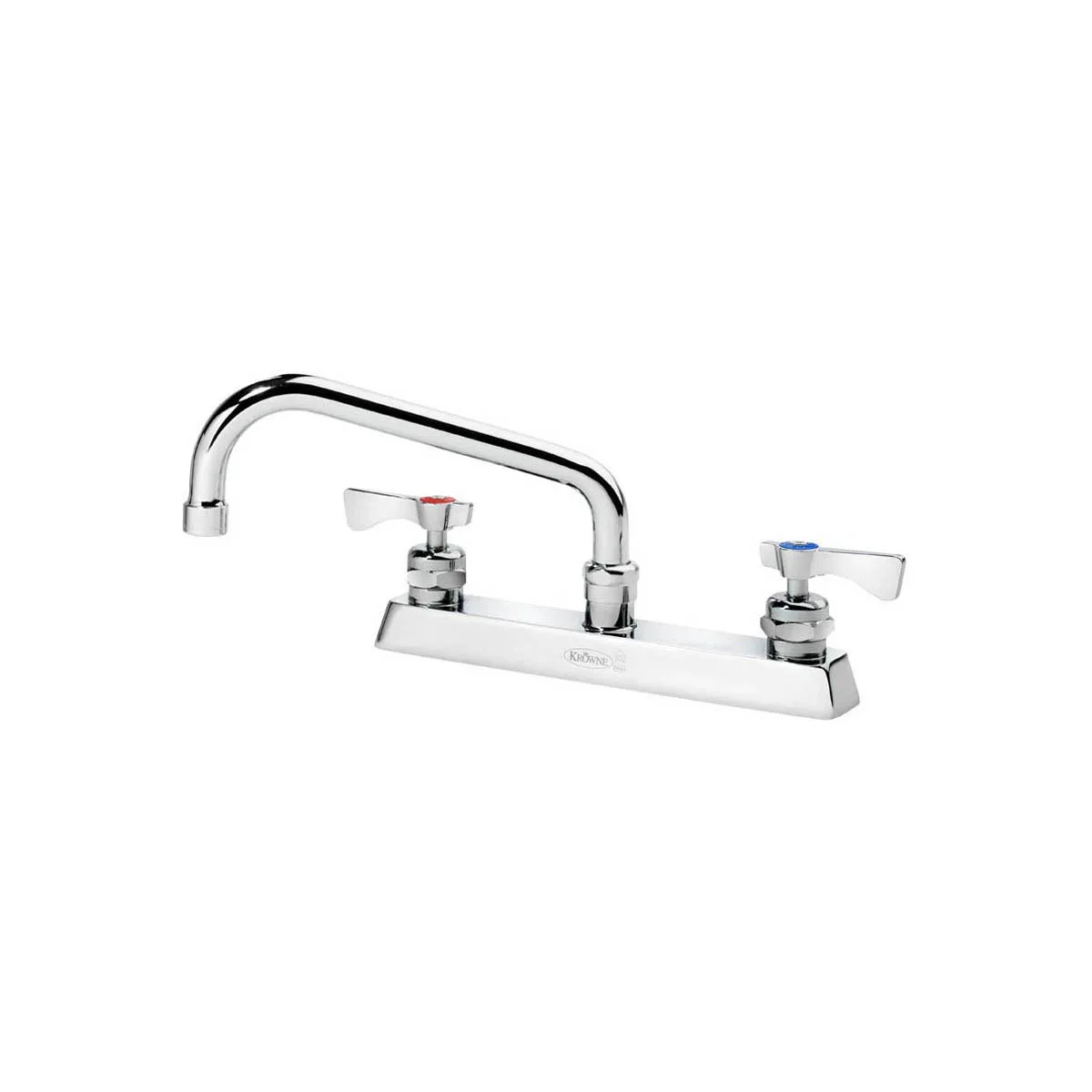 Krowne 15-508L Royal Series Low Lead Deck Mount Faucet w/ 8" Centers, 8"Swing Spout