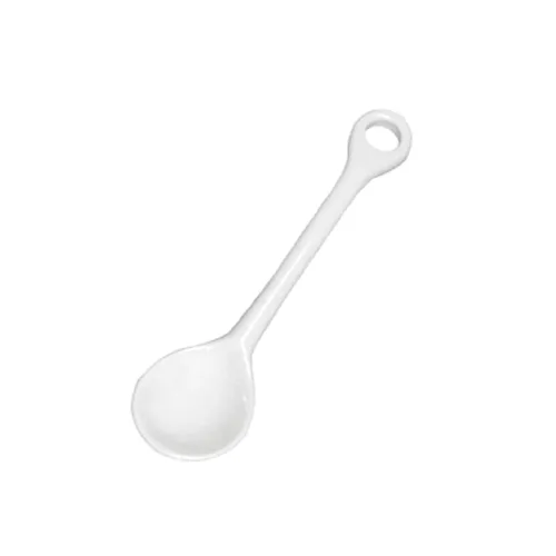 CAC China SPN-4 - Porcelain Soup Spoon, 4.5" L x 1" W x 0.38" H, White, Dishwasher Safe - 1 Dozen