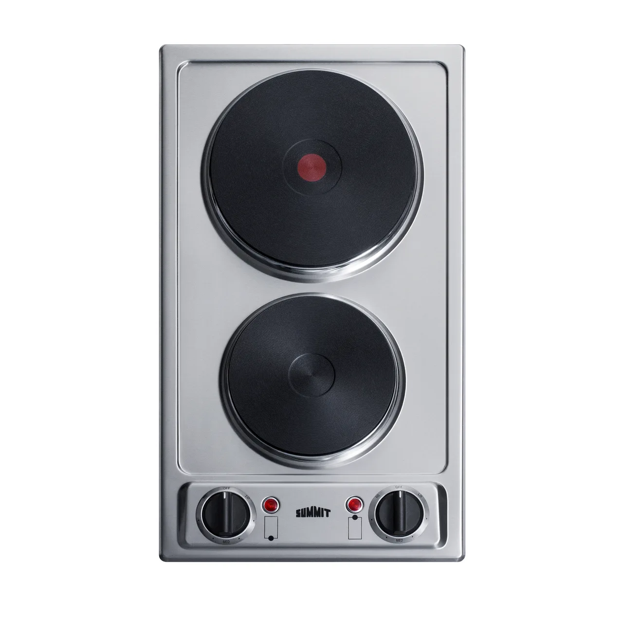Summit CSD2B230 11 1/4" Electric Radiant CookTop w/ (2) Solid Burners, Manual Controls, 3.0 kW, 230v