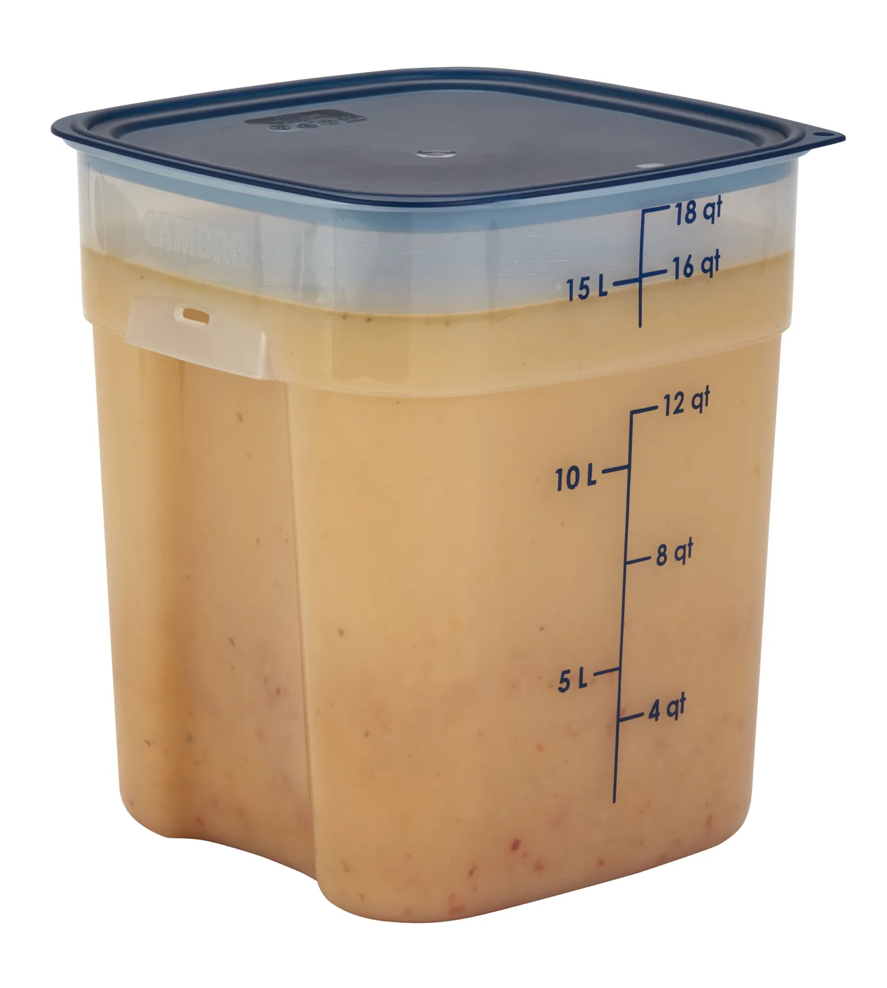 Cambro 18SFSPROPP190 18 Qt Container, 11.4" L x 11.4" W x 12.98" H, Clear PP Handles