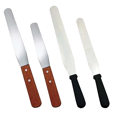 Omcan USA 80001 Bakery Spatula, 10" Steel Blade X 1-3/8", Black Plastic Handle – Kitchen Utensil