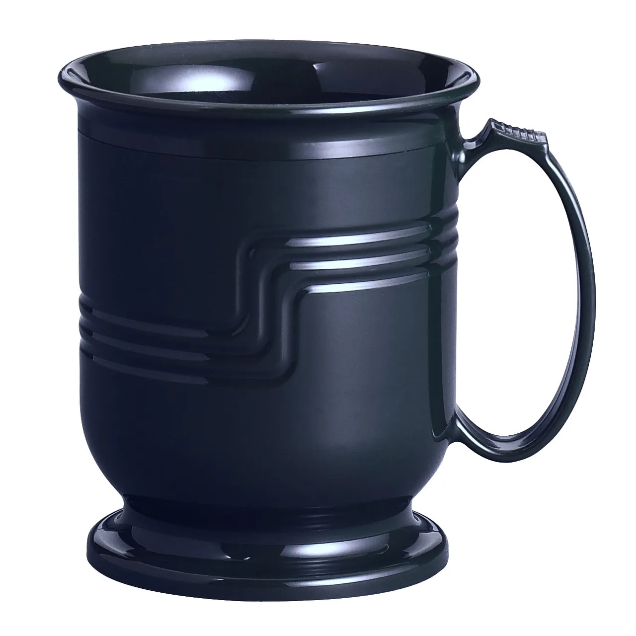 Cambro MDSM8110 8 oz Plastic Mug, 4.5" Dia x 4" H, Black Polypropylene, Dishwasher Safe, NSF