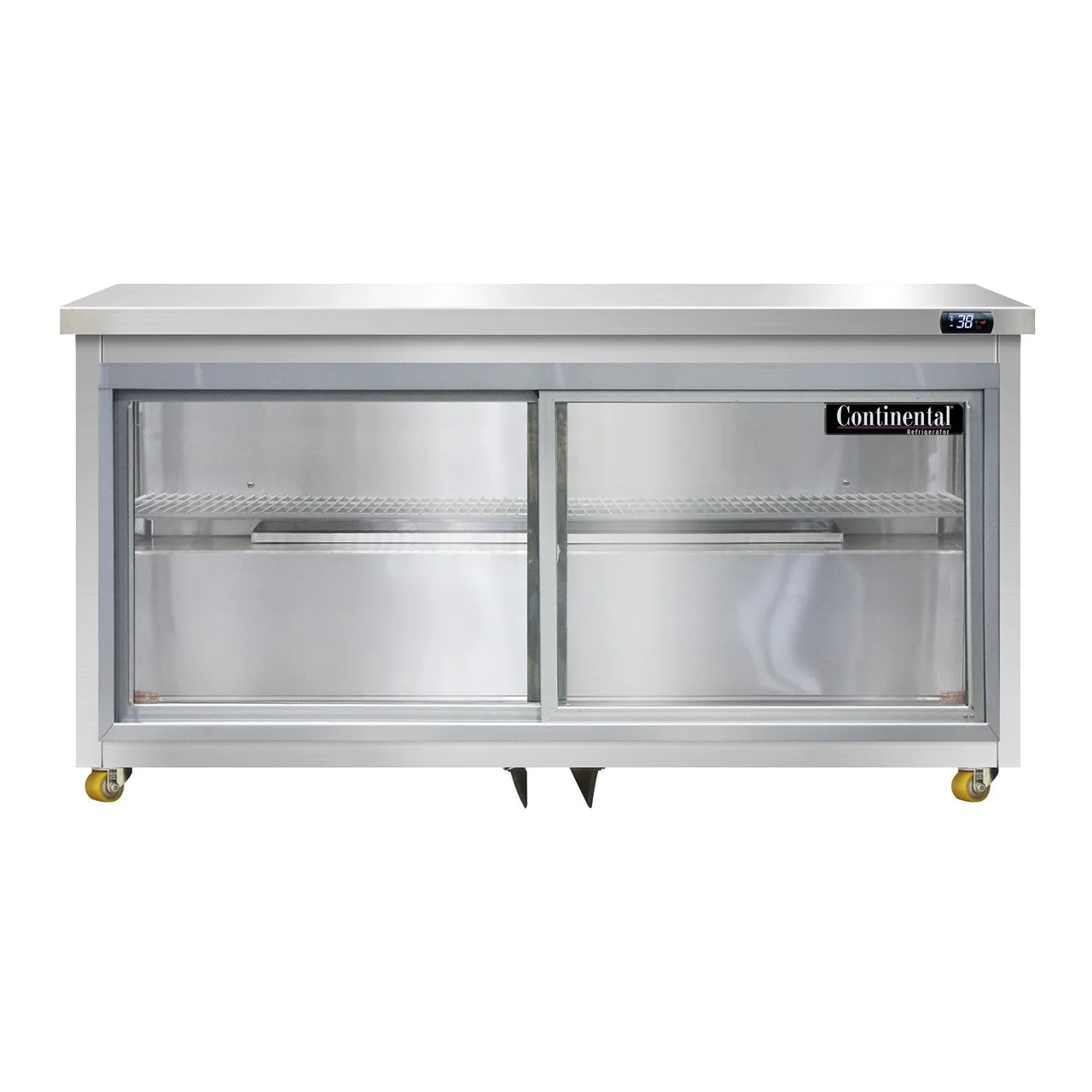 Continental Refrigerator SW60NSGD-U 60" 2-Door Undercounter Fridge, Front-Breathing, 17 cu. ft.
