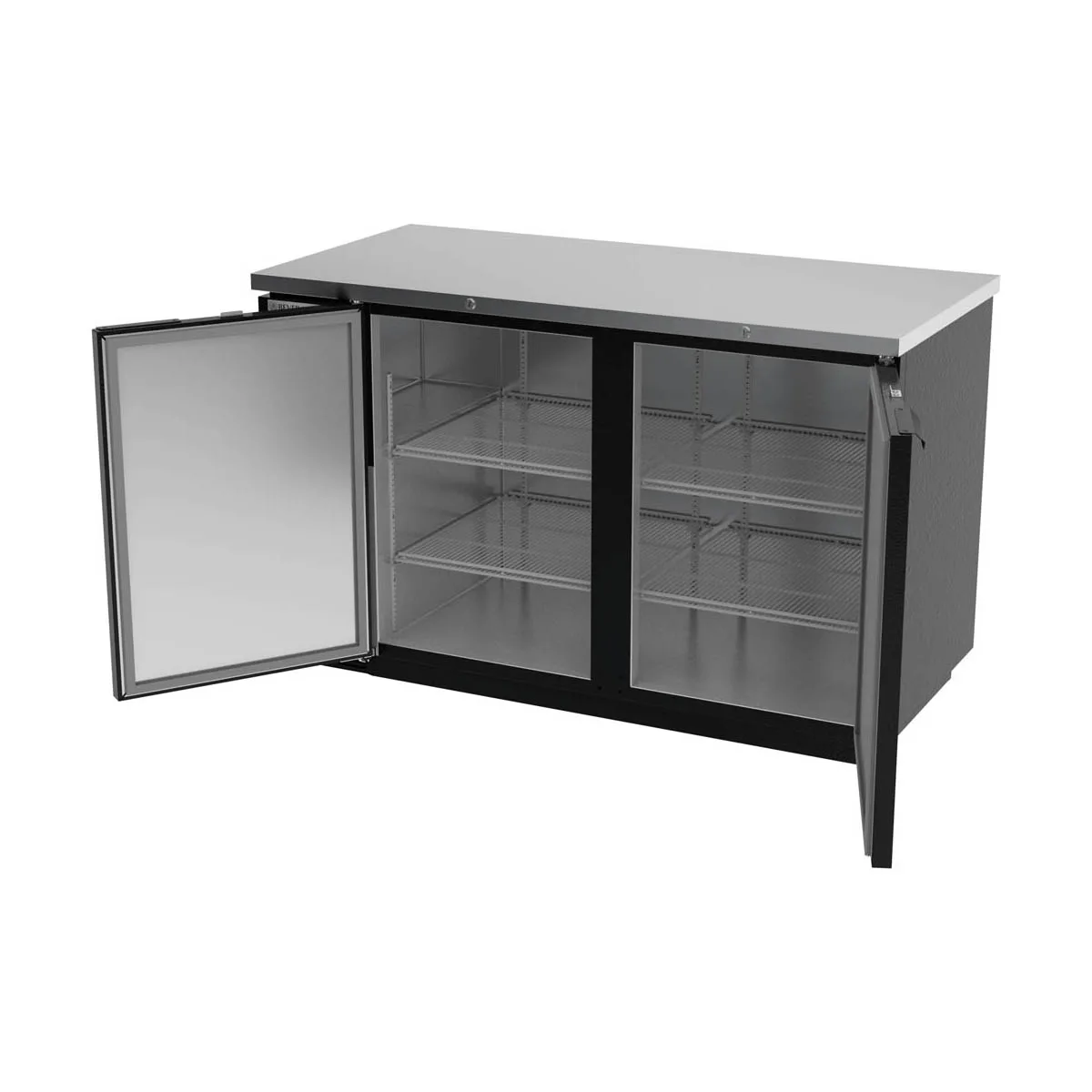 Beverage Air BB58HC-1-B 59" Two Section Back Bar Cooler with Solid Door, 21.86 cu. ft.