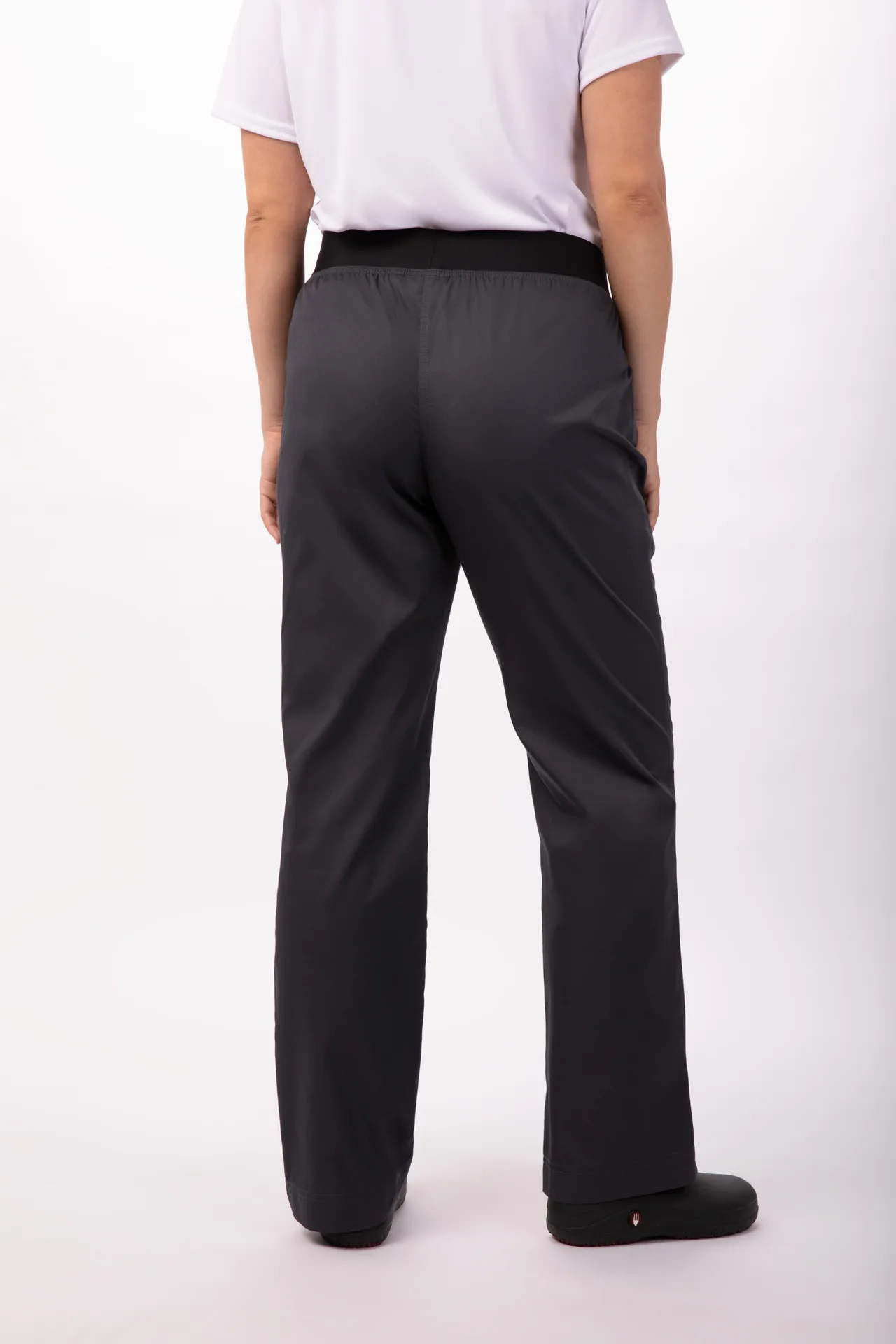 Chef Works PBN01W-CHR-3XL Pants, Charcoal 3XL, Poly‑Cotton, Waistband with Drawstring, Front Pockets