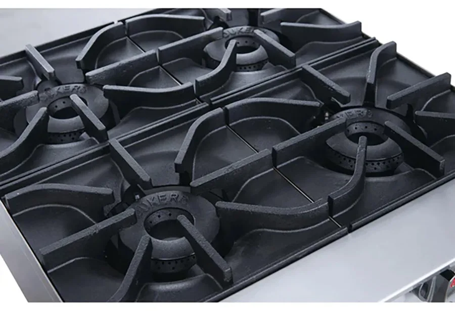 Dukers DCHPA24 24" Countertop Gas Hotplate with (4) Burners, Manual Controls, 112.000 BTU