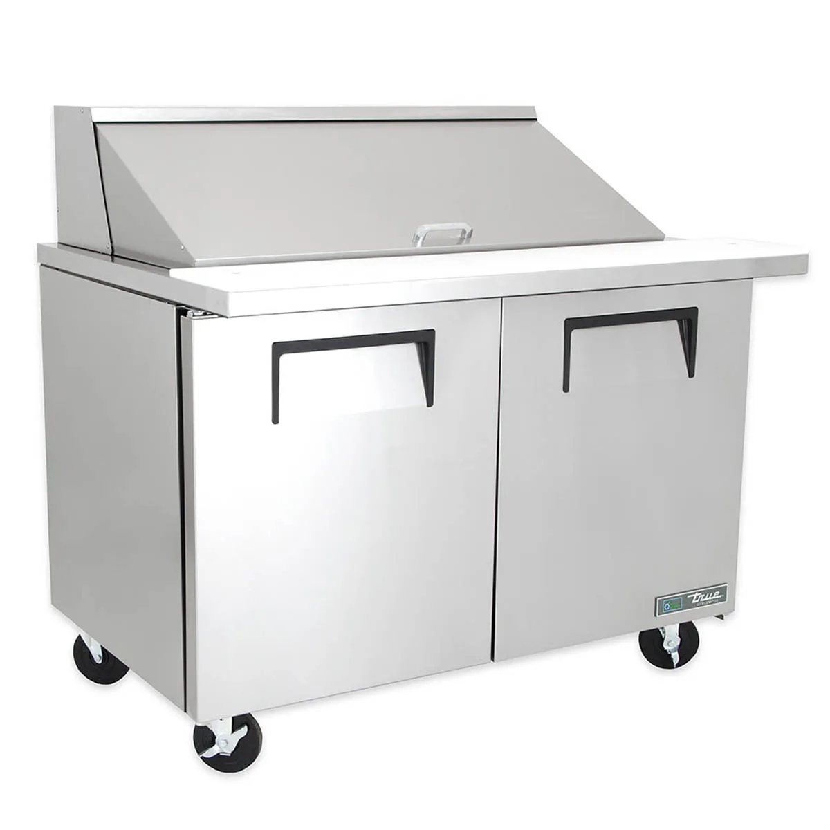 True TSSU-48-18M-B-HC 48" Mega Top Sandwich/Salad Prep Table w/ 2 Doors 18 Pans