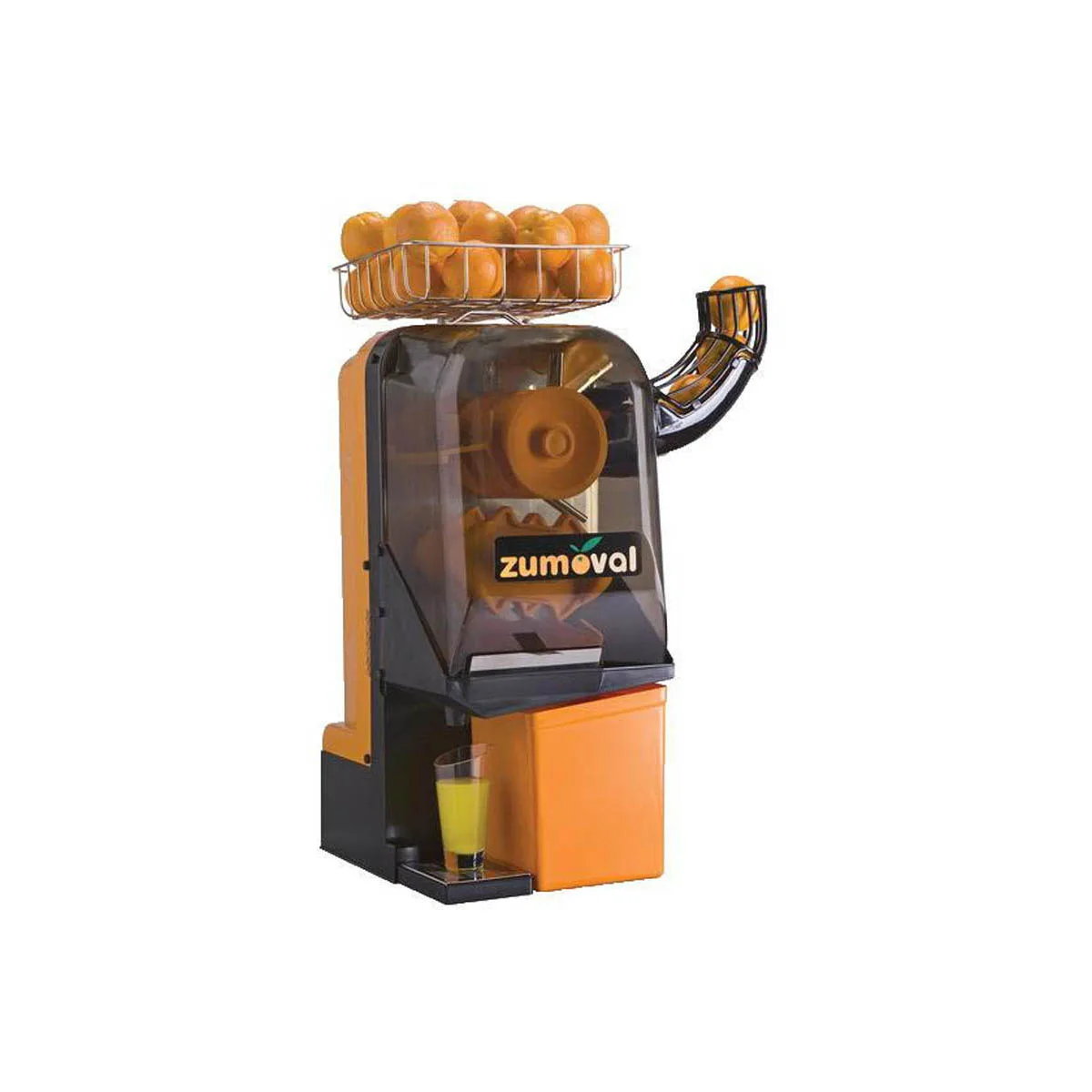 Omcan USA 39517 MiniMax Zumoval Auto Feed Citrus Juicer, 15 Oranges/Min-6 Fruits Feeder