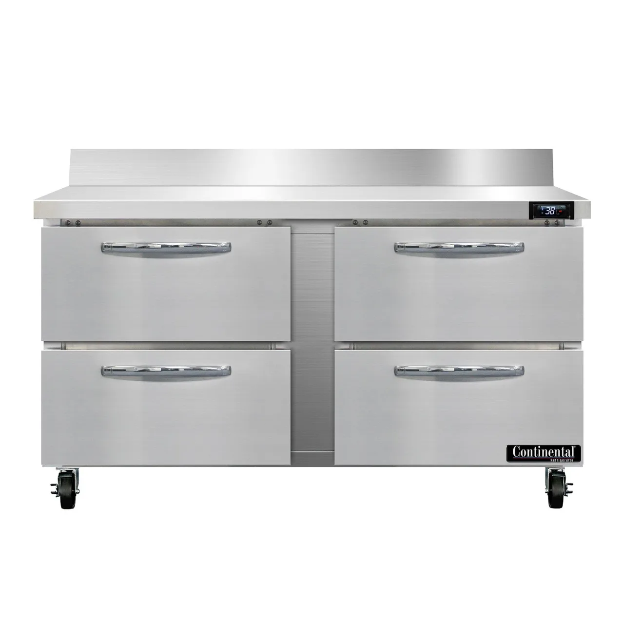 Continental Refrigerator SW60NBS-D 60" 2-Section Worktop Refrigerator w/ 4 Drawers, 17 cu. ft.