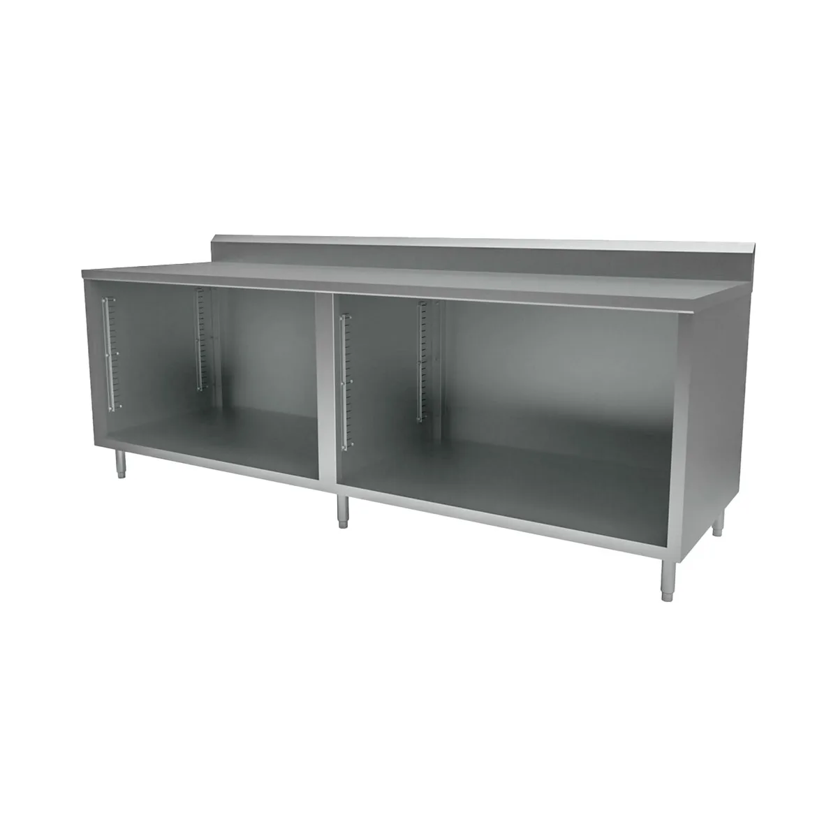 BK Resources CSTR5-3684 Cabinet Base Open Front Work Table, 84"W x 36"D - Square / Flat Edge