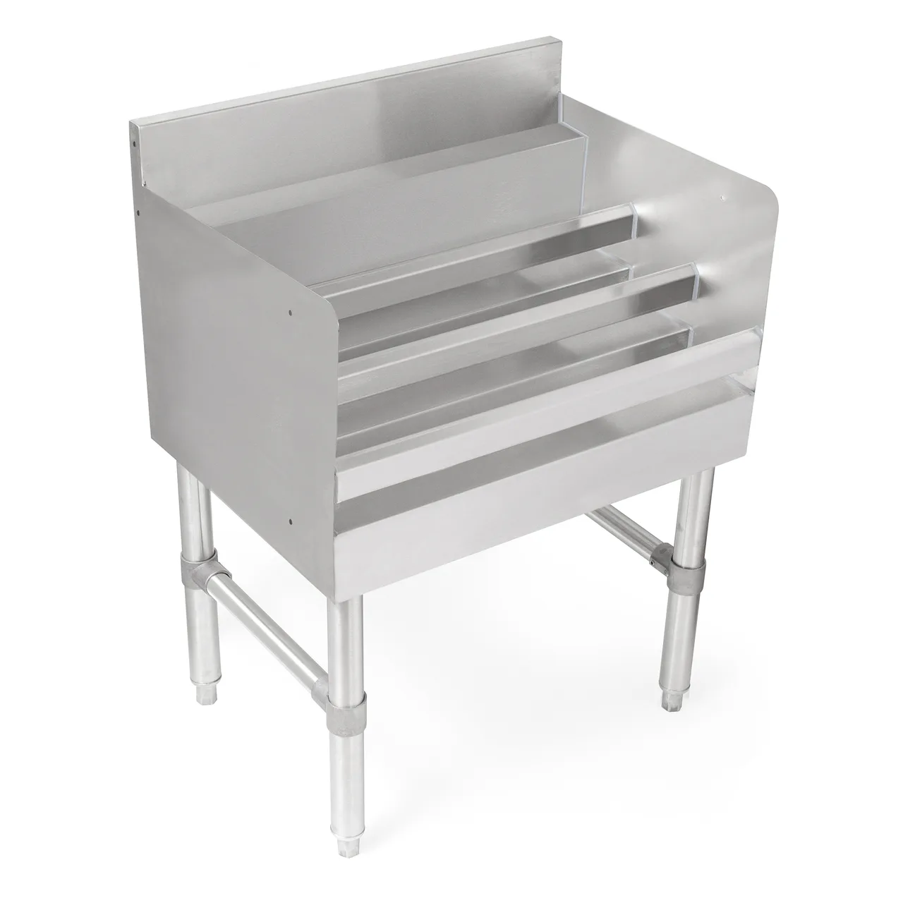 John Boos UBLD-1812-X Underbar Liquor Display Unit, Three-Tiered