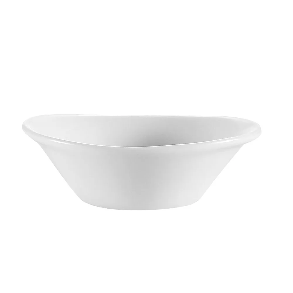 CAC China JEL-4 - RKF Sauce Dish, 4 oz, 5"¼ x 4"¼ x 1"¾, Porcelain White, Safe - 1 Dozen