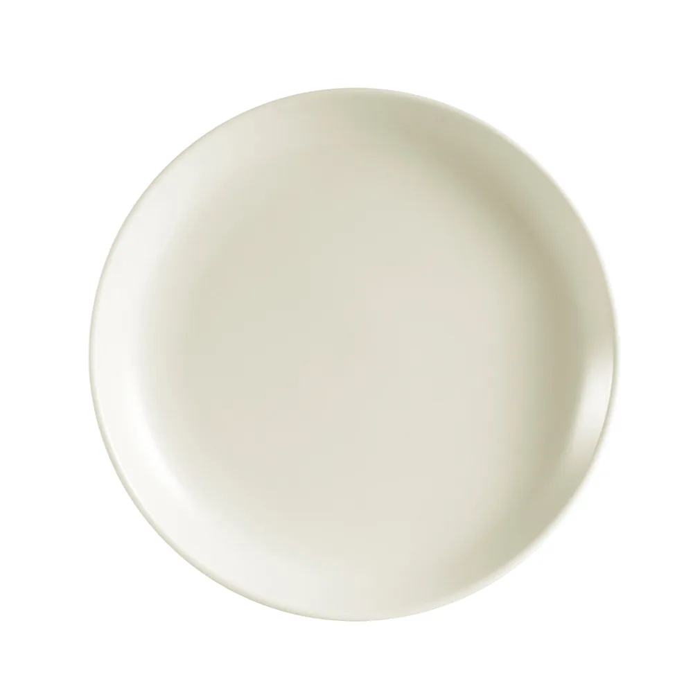 CAC China REC-9C Plate, 9-3/4" Dia. x 1-1/4" H, Round Coupe, Dishwasher Safe, Ceramic - Dozen