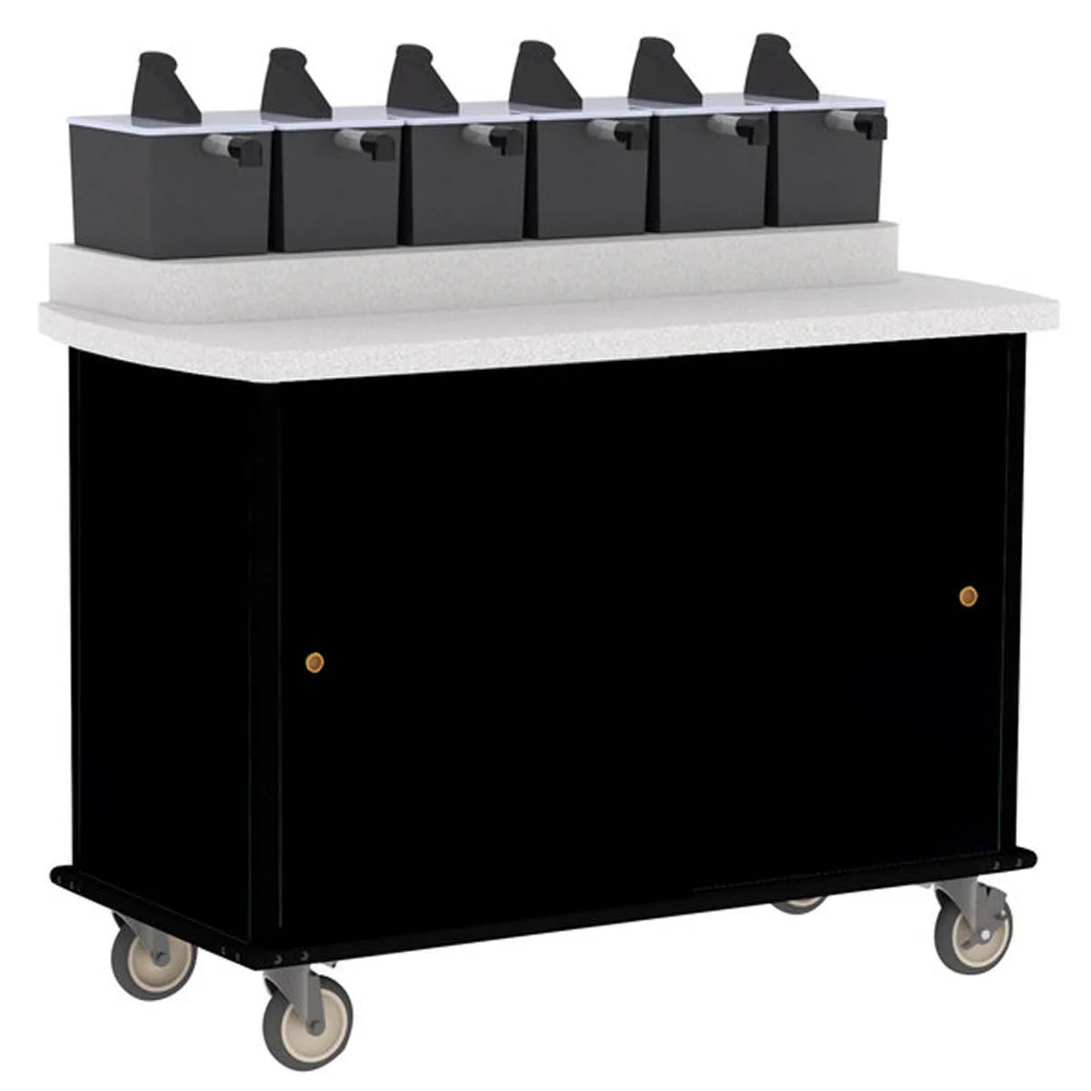 Lakeside 70420 Condi-Express Mobile Condiment Cart w/ 6 Pump Dispensers, 31" Counter Height