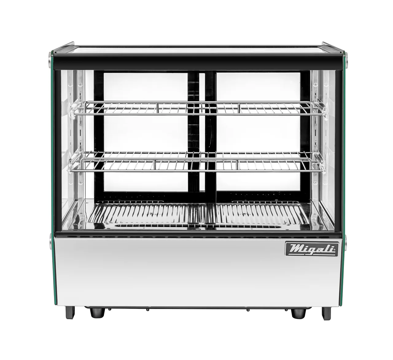Migali C-42CTS-28 Refrigerated Countertop Display Case, 27" Width, 4.2 Cu Ft, Glass Doors, LED, R290