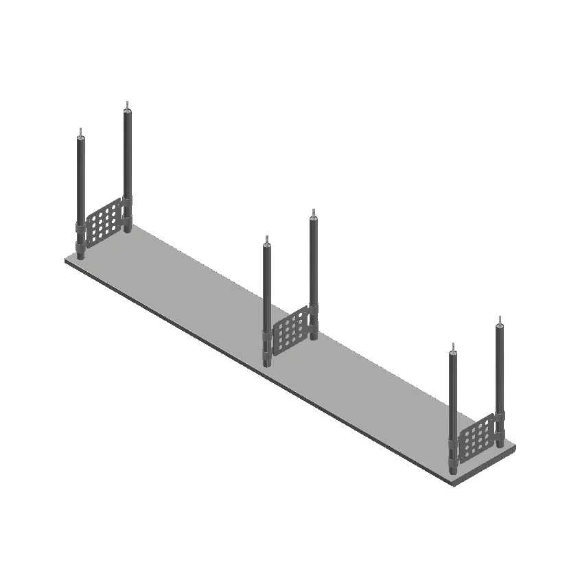 John Boos OSH16FK-24120-CM Heavy Duty Single Ceiling Mount Overshelf - 120"W x 24"D