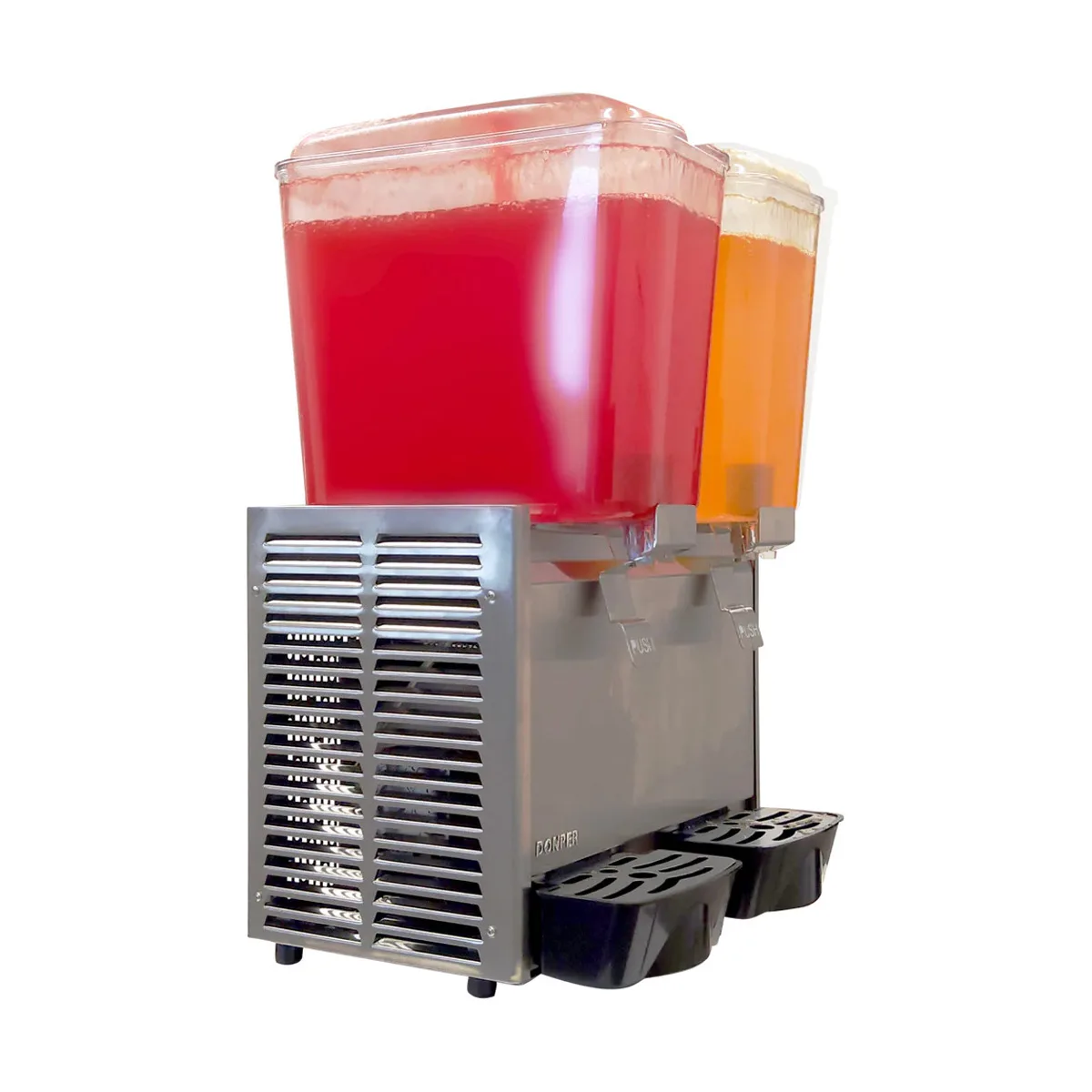 Donper USA D25 Countertop Beverage Dispenser with Double Bowls / Spray Type - 4.75 Gal (each)