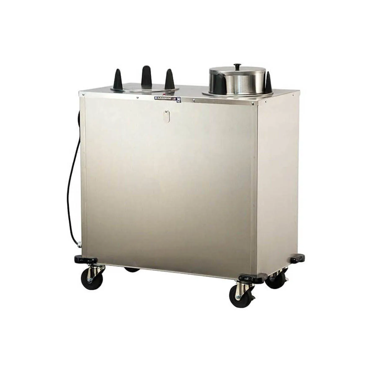 Lakeside E6208 Mobile Enclosed 2-Stack Dish Dispenser w/ 8-1/8" Dish Size, Heated