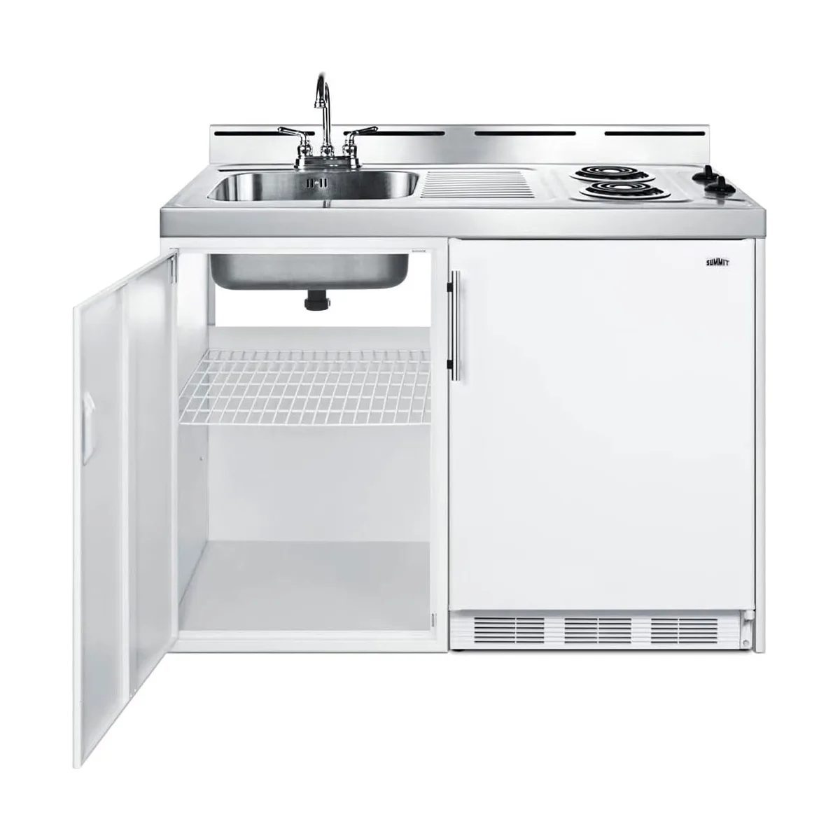 Summit C48ELPUMP All-In-One Kitchenette, No Plumbing Required