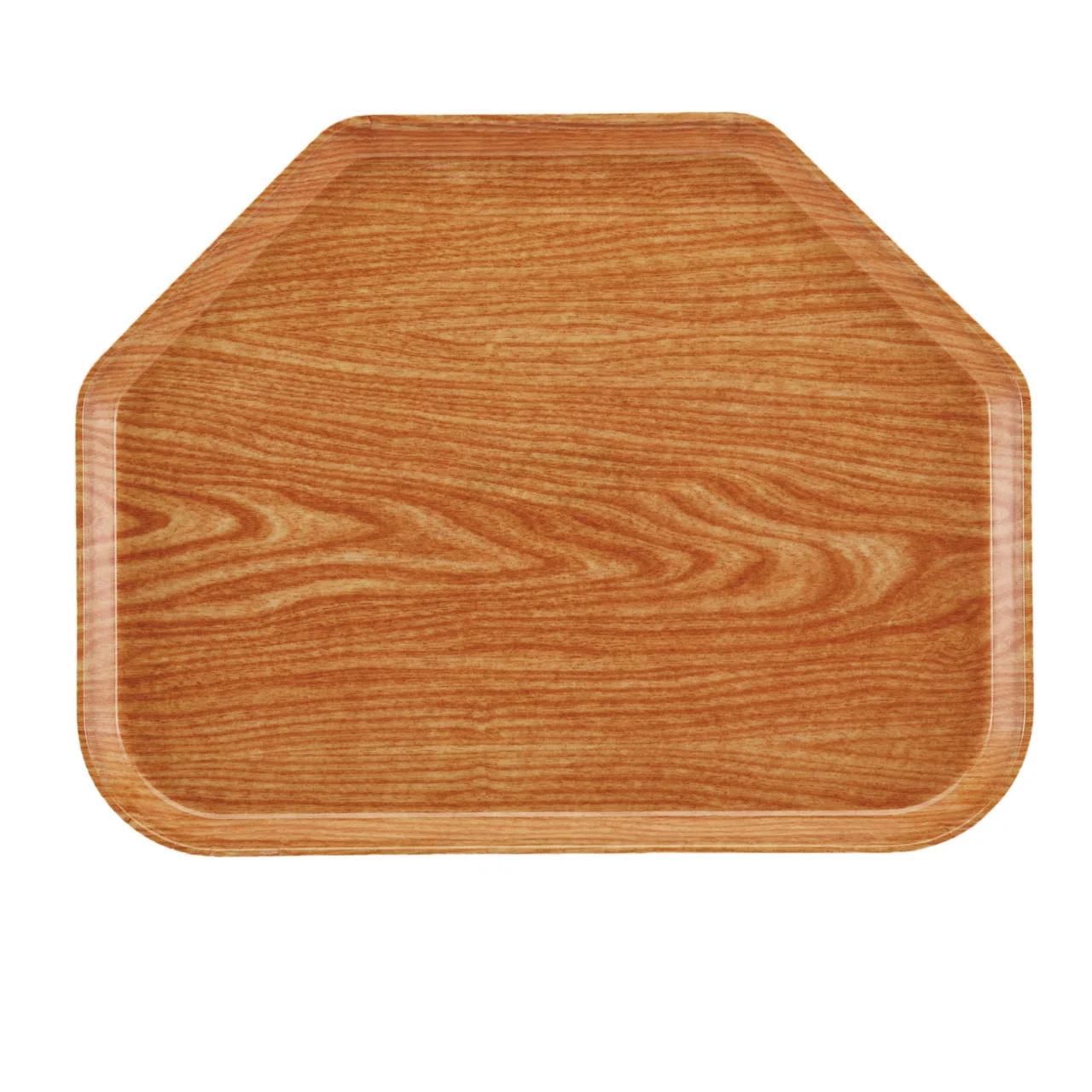 Cambro 1520TR307 Trapezoid Tray, 14‑9/16" x 19‑1/2", Fiberglass, Light Elm, Dishwasher Safe, USA