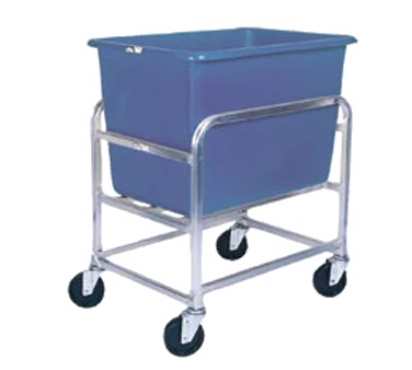 Winholt 30-6-SS-BL Stainless Steel Bulk Goods Cart w/ 6 Bushel Capacity, Blue Polyethylene Tub