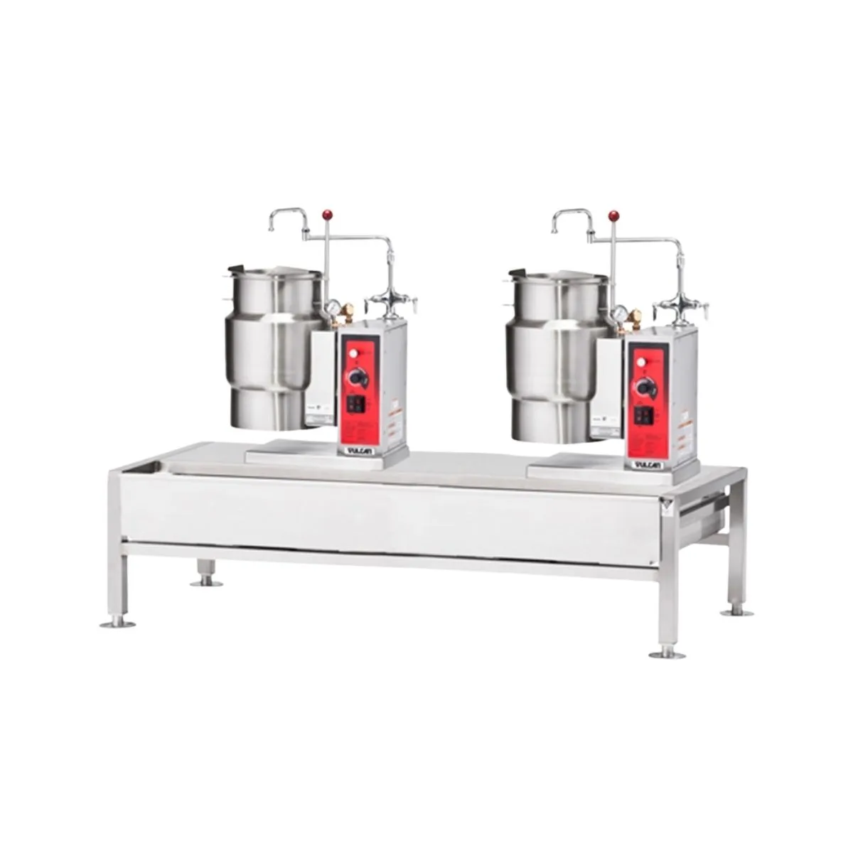 Vulcan VEKT50/66 12 Gallon Floor Tilting 2/3 Steam Jacketed Electric Kettle Assembly w/ 50" Stand