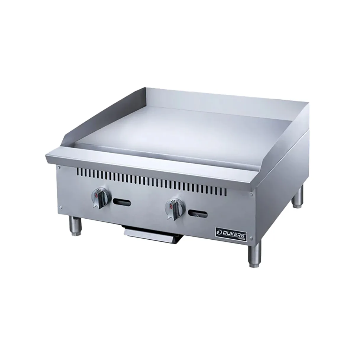 Dukers Appliance Co DCGMA24 24" Countertop Manual Gas Griddle, 1" Steel Plate, 60.000 BTU