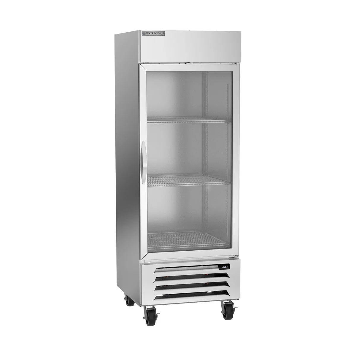 Beverage Air HBF27HC-1-G 30" 1-Glass Door Reach-In Freezer, Bottom Mount, 25.97 cu. ft., Stainless Steel