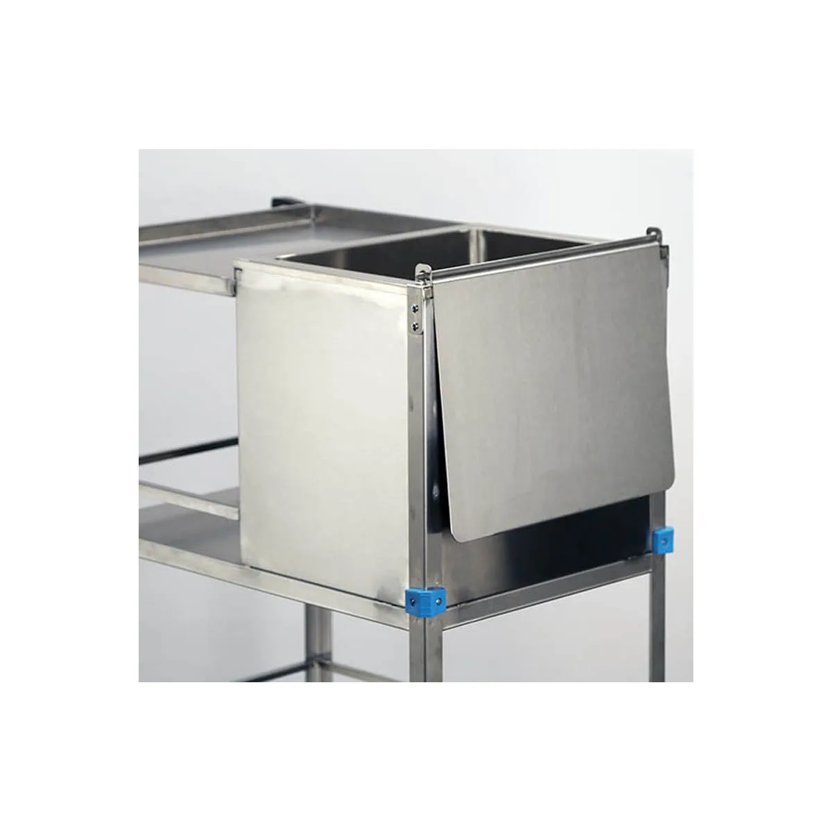 Lakeside 230 Stainless Steel Mobile Ice Bin, 50 lb, Silver