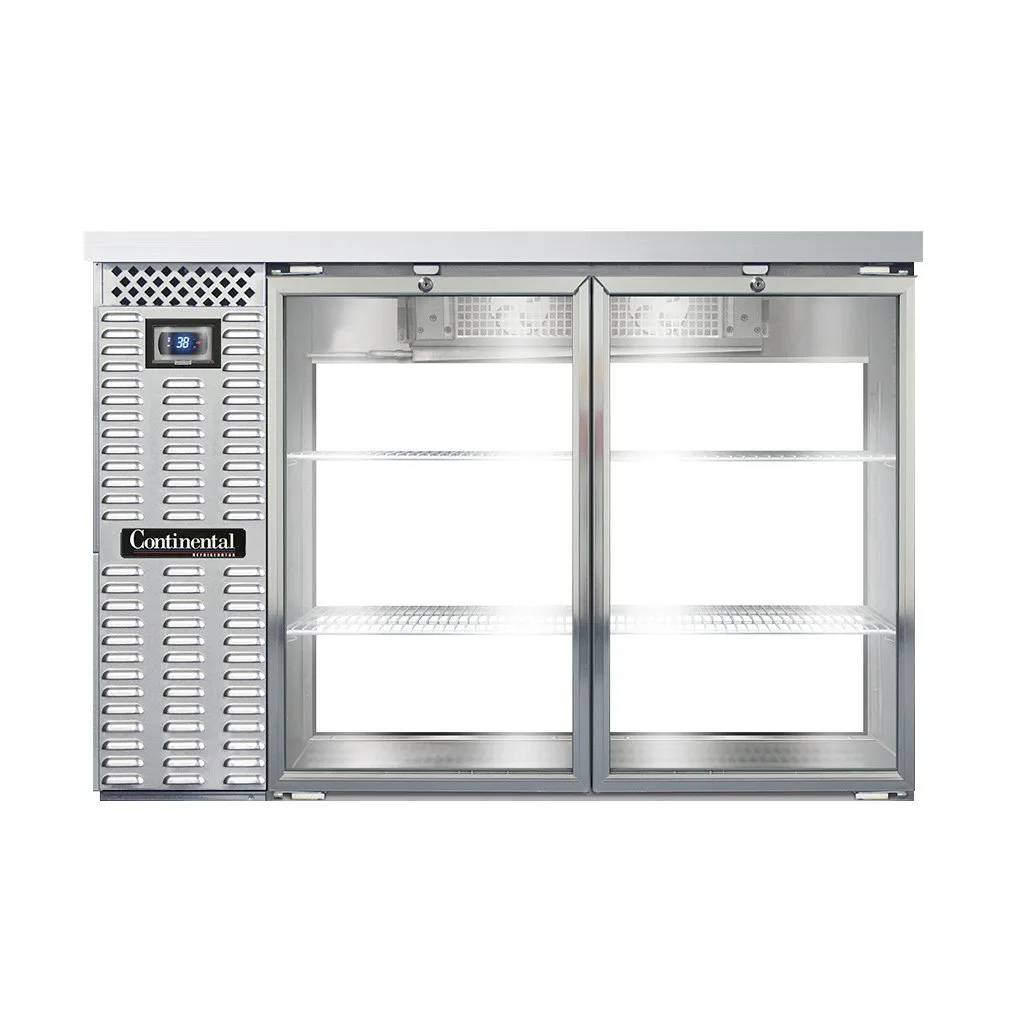 Continental Refrigerator BB50SNSSGDPT 50" Pass-Thru Glass Door Back Bar Cooler