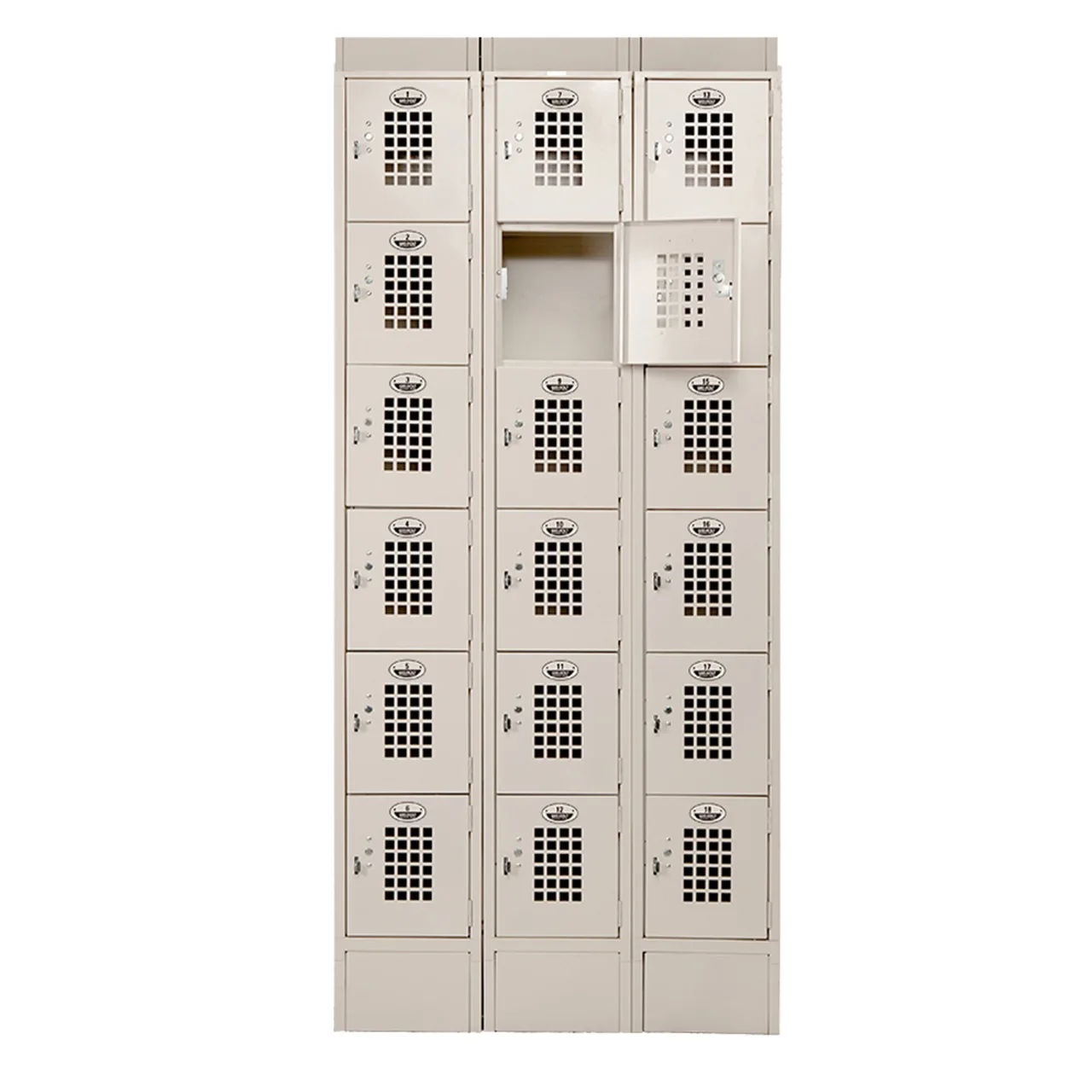 Winholt WL-618-18-ST Locker w/ 3 Columns, 6 Lockers Per Column - 18"D x 36"L x 83.9"H