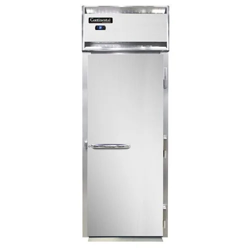 Continental Refrigerator D1RIN 35" 1-Section Roll-In Refrigerator w/ Solid Door, Stainless Steel Front Aluminum Ends