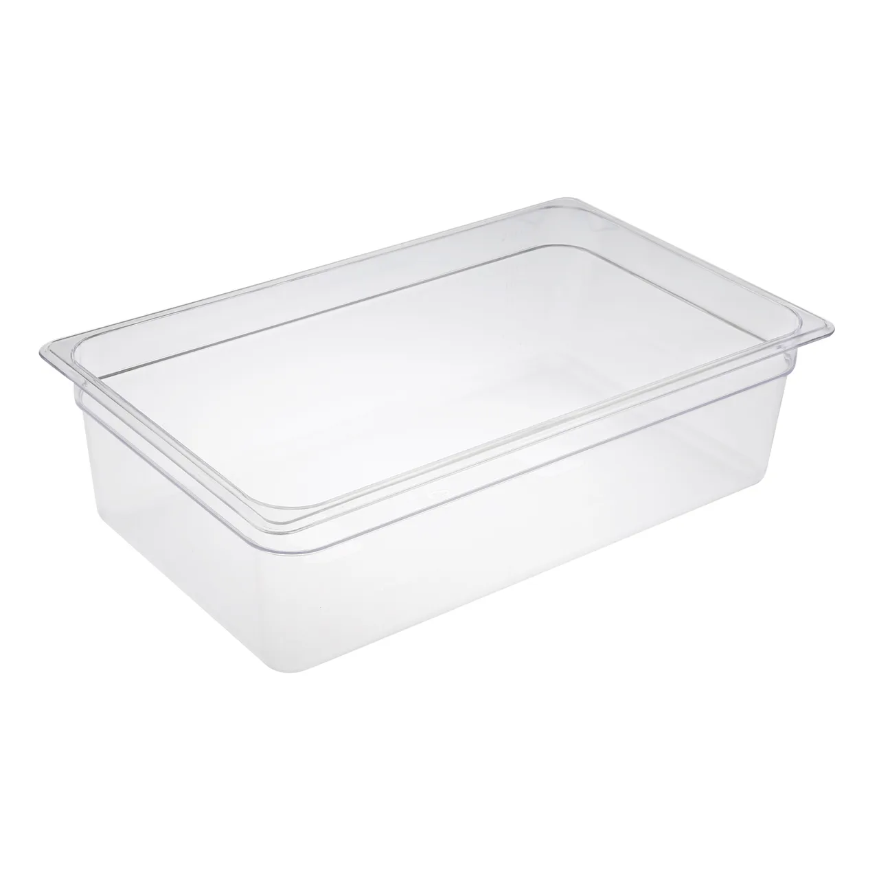 CAC China PCFP-F6 Full-Size Polycarbonate Food Pan, 6" Deep, Clear, Non-Stick Interior