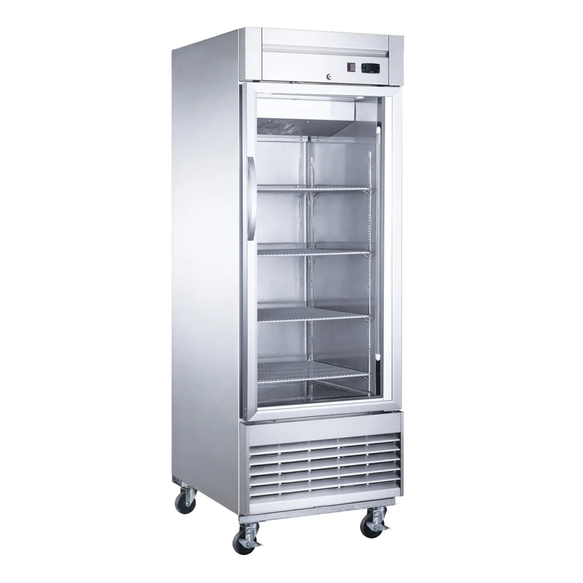 Dukers D28R-GS1 27 1/2" One Section Reach In Refrigerator, (1) Right Hinge Glass Door, 115v