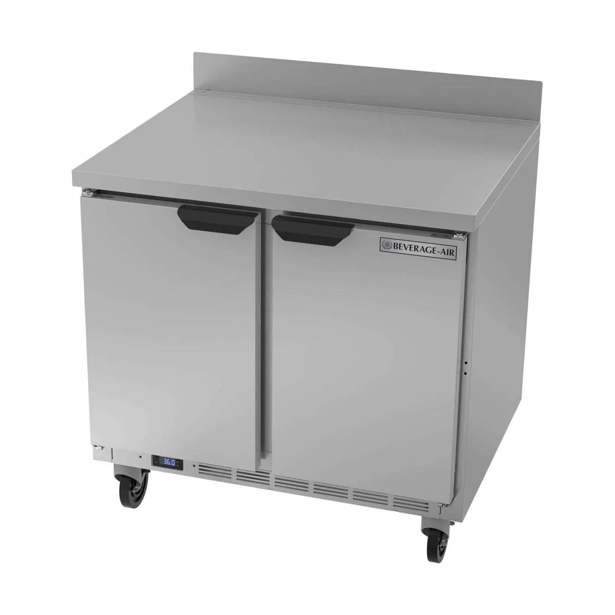 Beverage Air WTR36AHC 36" 2-Section Worktop Refrigerator w/ 2 Doors, 8.5 cu. ft.