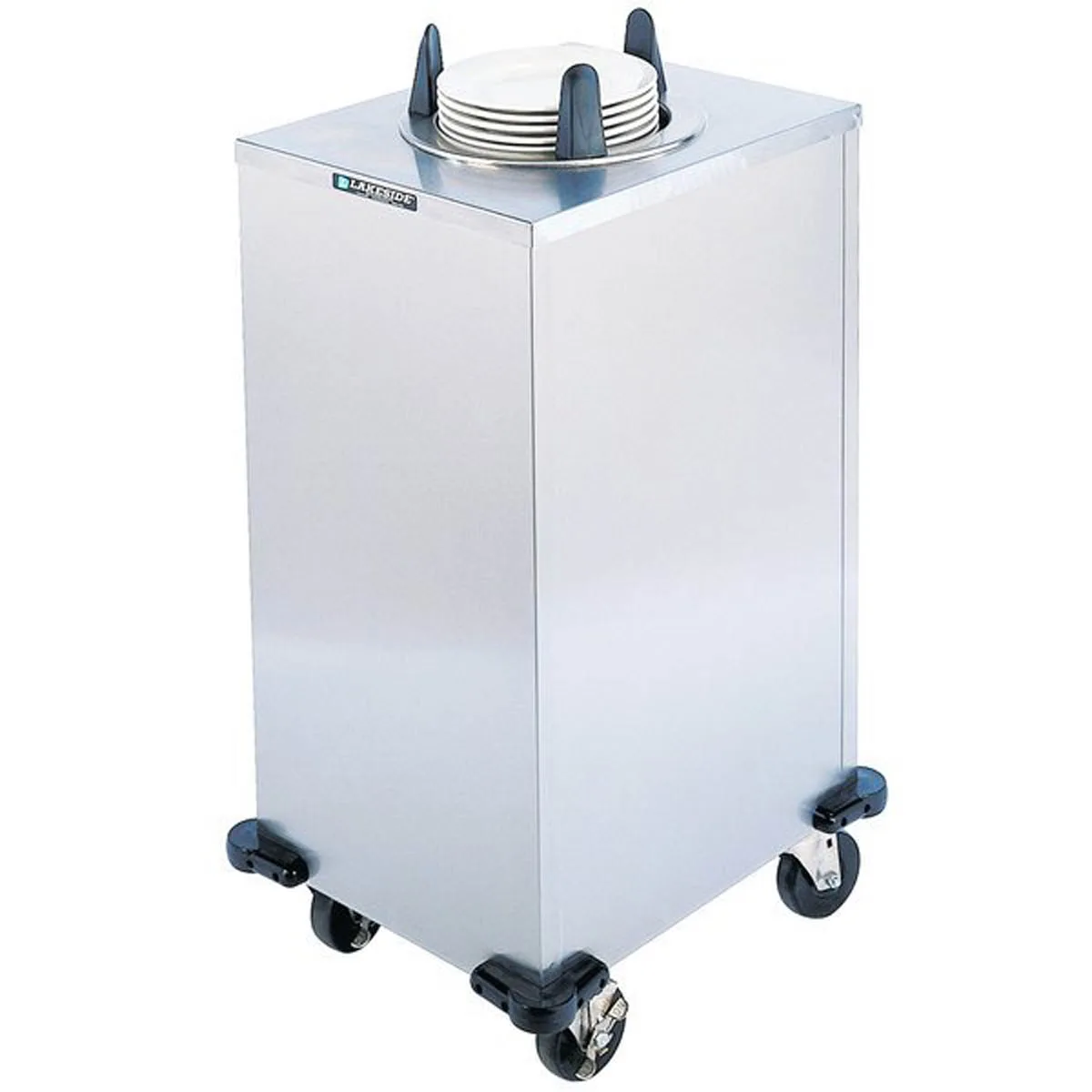 Lakeside 5112 Mobile Enclosed Single Stack Dish Dispenser w/ 12.25" Dia. Dish Size, Unheated