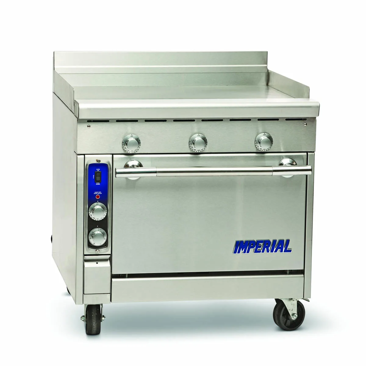 Imperial IHR-GT36-C 36" Gas Heavy Duty Range, 36" Full Girddle w/ Thermostatic Controls, (1) Convection Oven,125.000 BTU