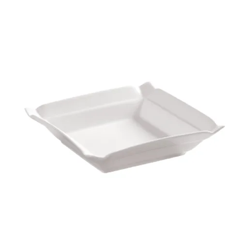 CACChina TMS-3 Times Square Soup Plate, 16 Oz., 8"L x 8"W x 2"H, Square Porcelain White - Dozen
