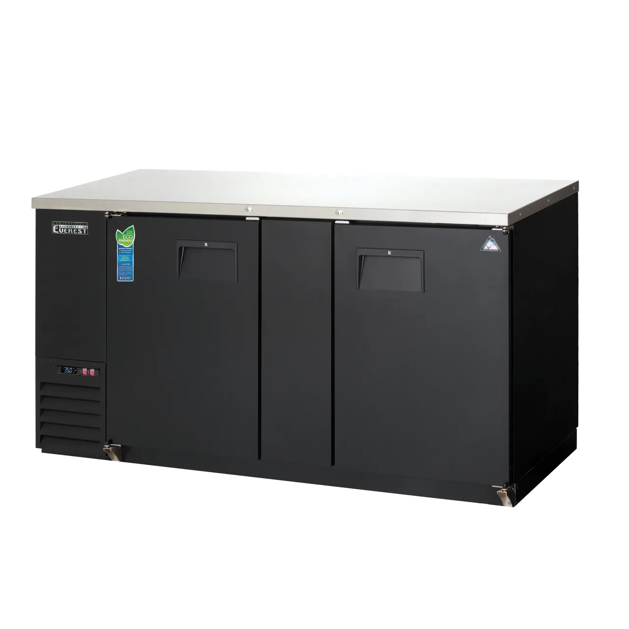 Everest EBB69 68" Two Section Back Bar Cooler with Solid Door, 24.0 cu. ft.