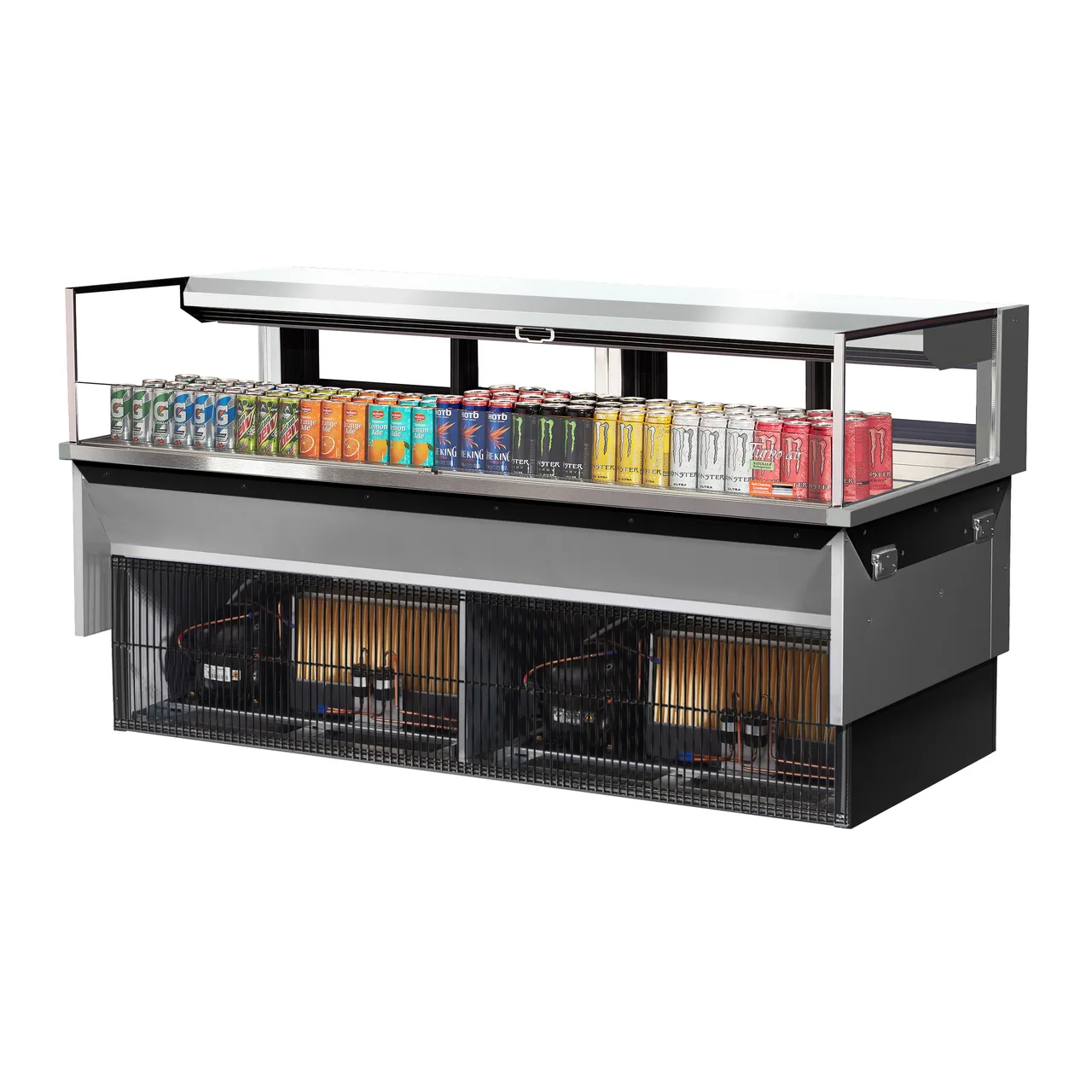 Turbo Air TOM-72L-UFD-S-1SI-N 72" Drop In Open Refrigerated Deli Display Case
