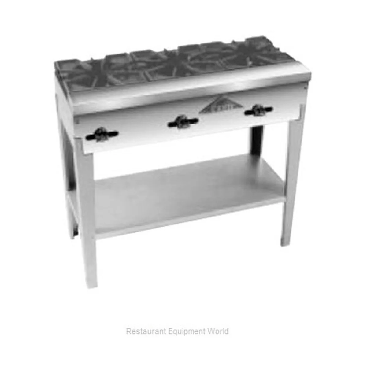 Comstock-Castle FHP2S 24" Floor Gas Hotplate with (2) Burners, Manual Controls, 48.000 BTU
