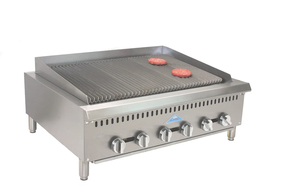 Comstock-Castle CCHRB36 36" Countertop Gas Radiant Charbroiler w/ (6) Burners, 120.000 BTU
