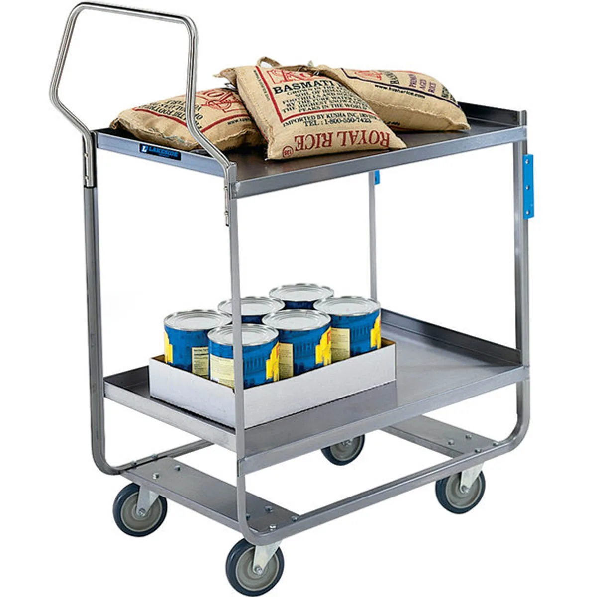 Lakeside 4559 2-Shelf Stainless Steel Heavy Duty Utility Cart
