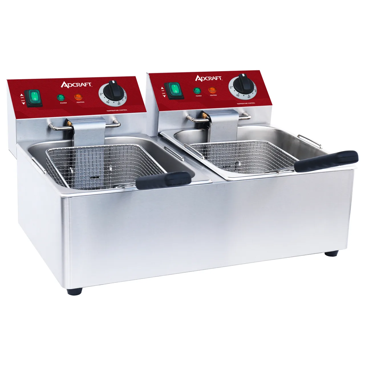 Adcraft DF6L2S Adcraft Dual Tank Electric Deep Fryer, Countertop
