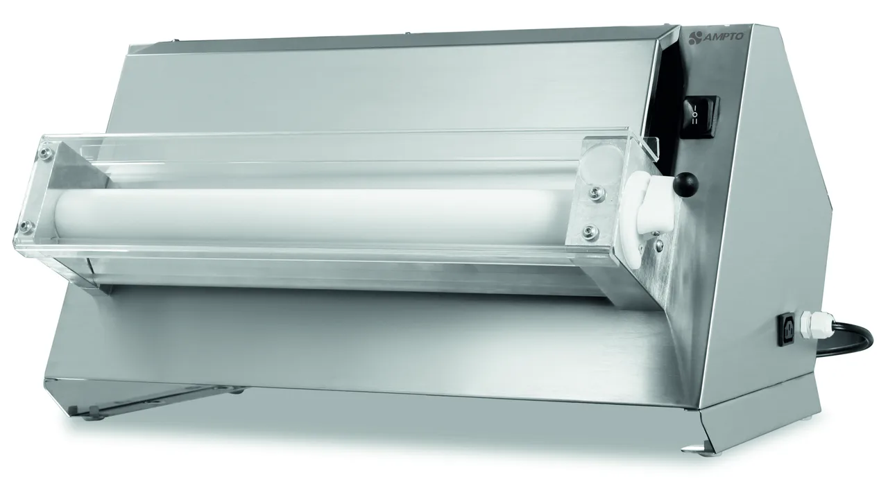 AMPTO LAM050U Countertop Pizza & Bread Single Pass Dough Sheeter, 1/2 Hp