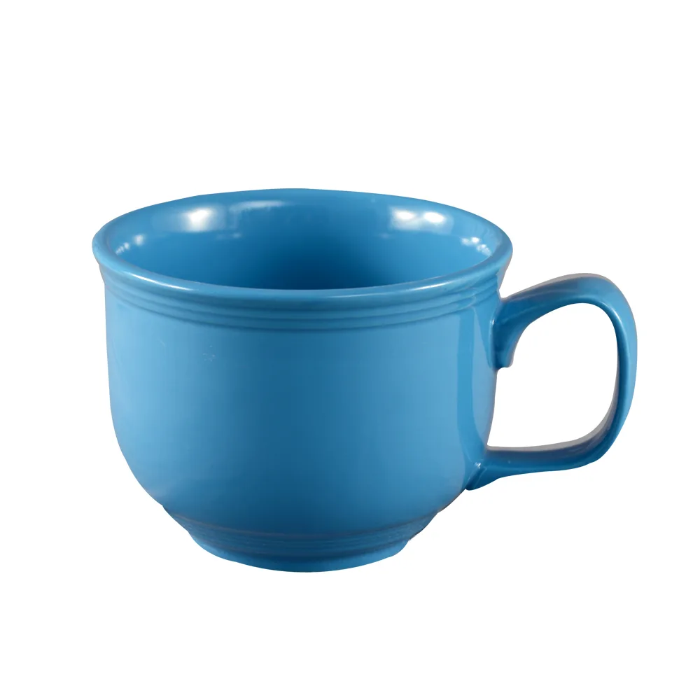 CAC China TG-318-PCK - Tango 18‑Oz Peacock Porcelain Cup, 4‑5/8" Dia x 3‑1/2" H, Safe - 1 Dozen