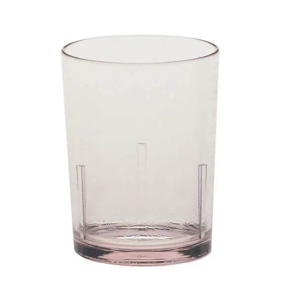 Cambro D14152 Del Mar 14‑oz Tumbler, 3‑1/4"×4‑3/16" Clear Crackled SAN, Durable Stackable
