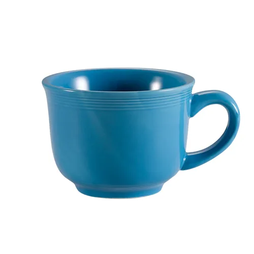 CAC China TG-1-PCK - Tango 7.5oz Porcelain Coffee Cup, 3½" Dia x 2¾" H, Peacock, Safe - 1 Dozen