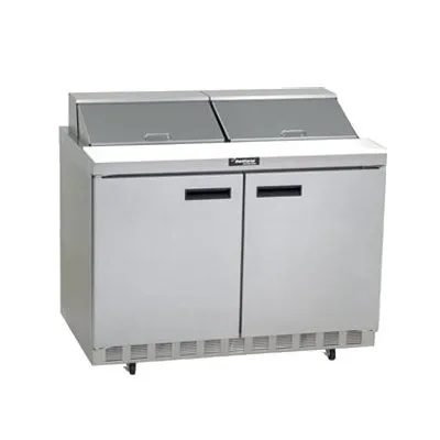 Delfield 4448NP-12 48" Two Section Refrigerated Sandwich / Salad Prep Table w/ 2 Doors, 12 Pans